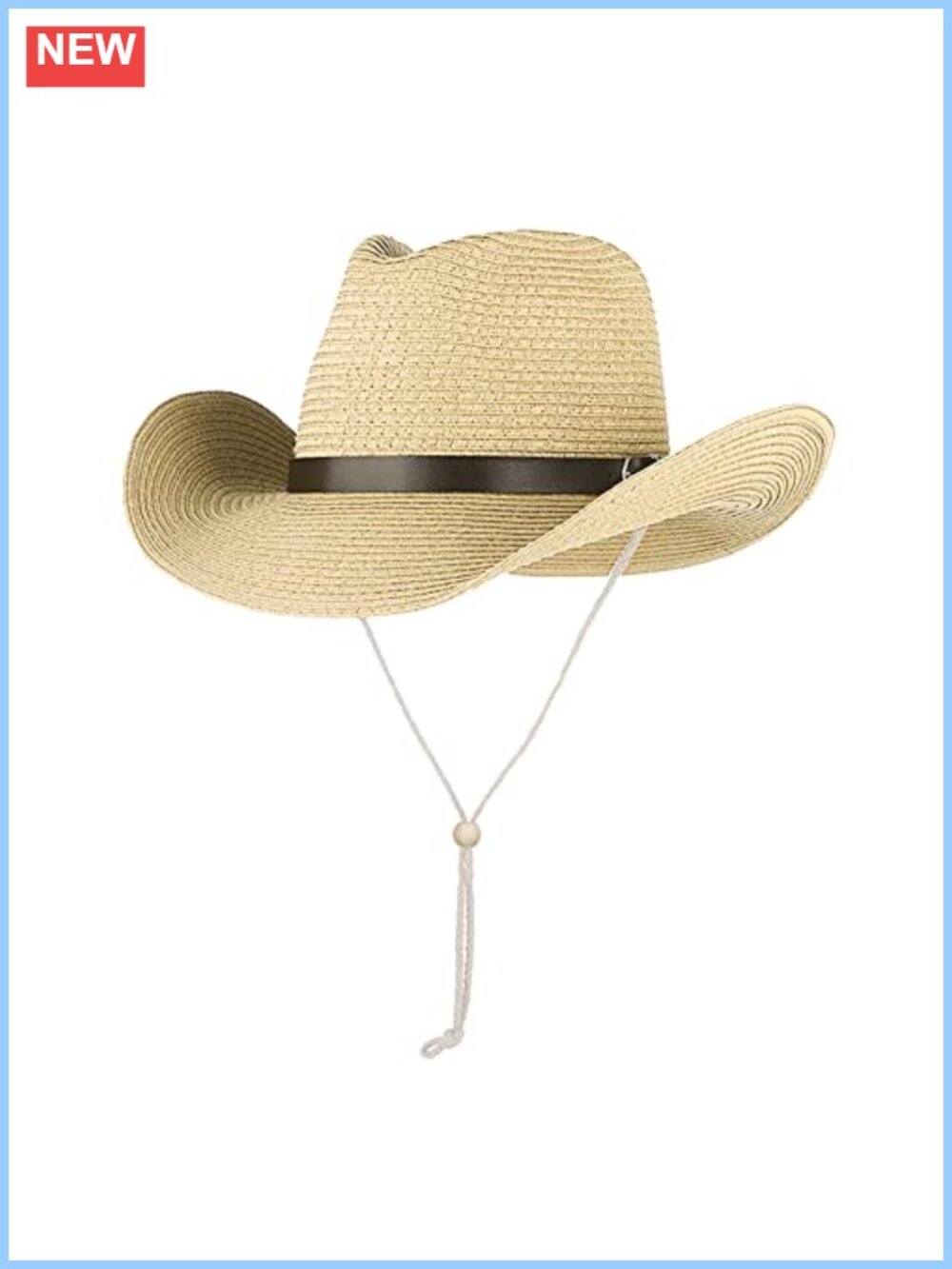 Wide Brim Cowboy Straw Hat Foldable Shapeable Panama Sun Beach Cap